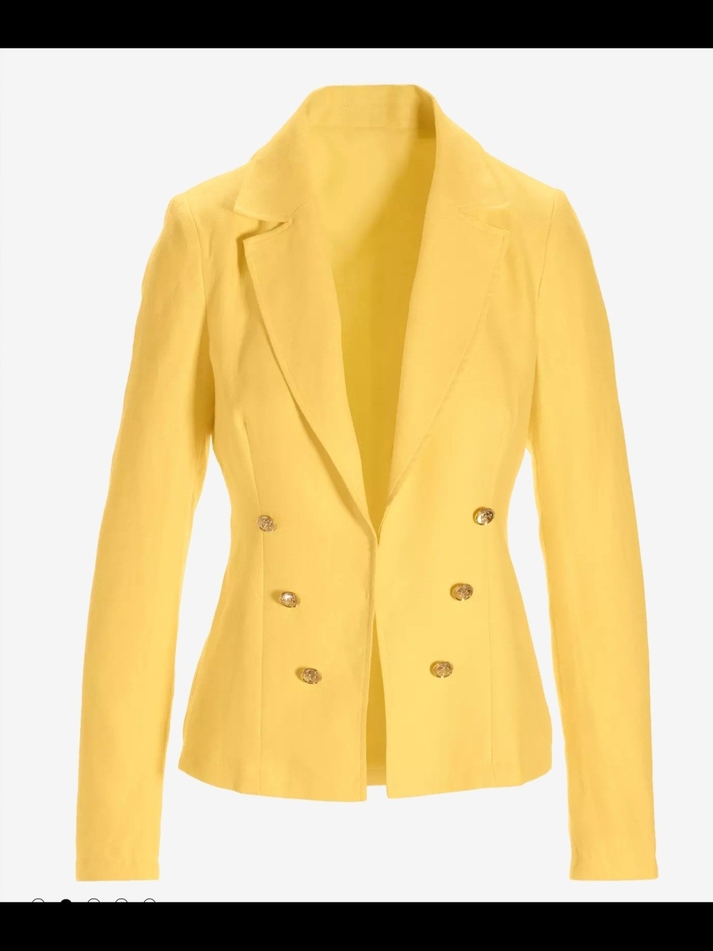 Polished Lemon Drop Linen Blazer